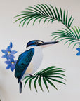 Kingfisher in Native Sun Orchids Wall Decal Your Decal Shop Wall Decal NZ