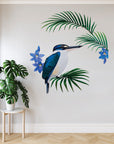 Kingfisher in Native Sun Orchids Wall Decal Your Decal Shop Wall Decal NZ