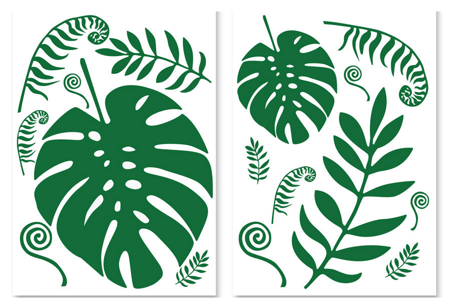 Botanical Leaves Wall Decal Set Your Decal Shop Wall Decal NZ