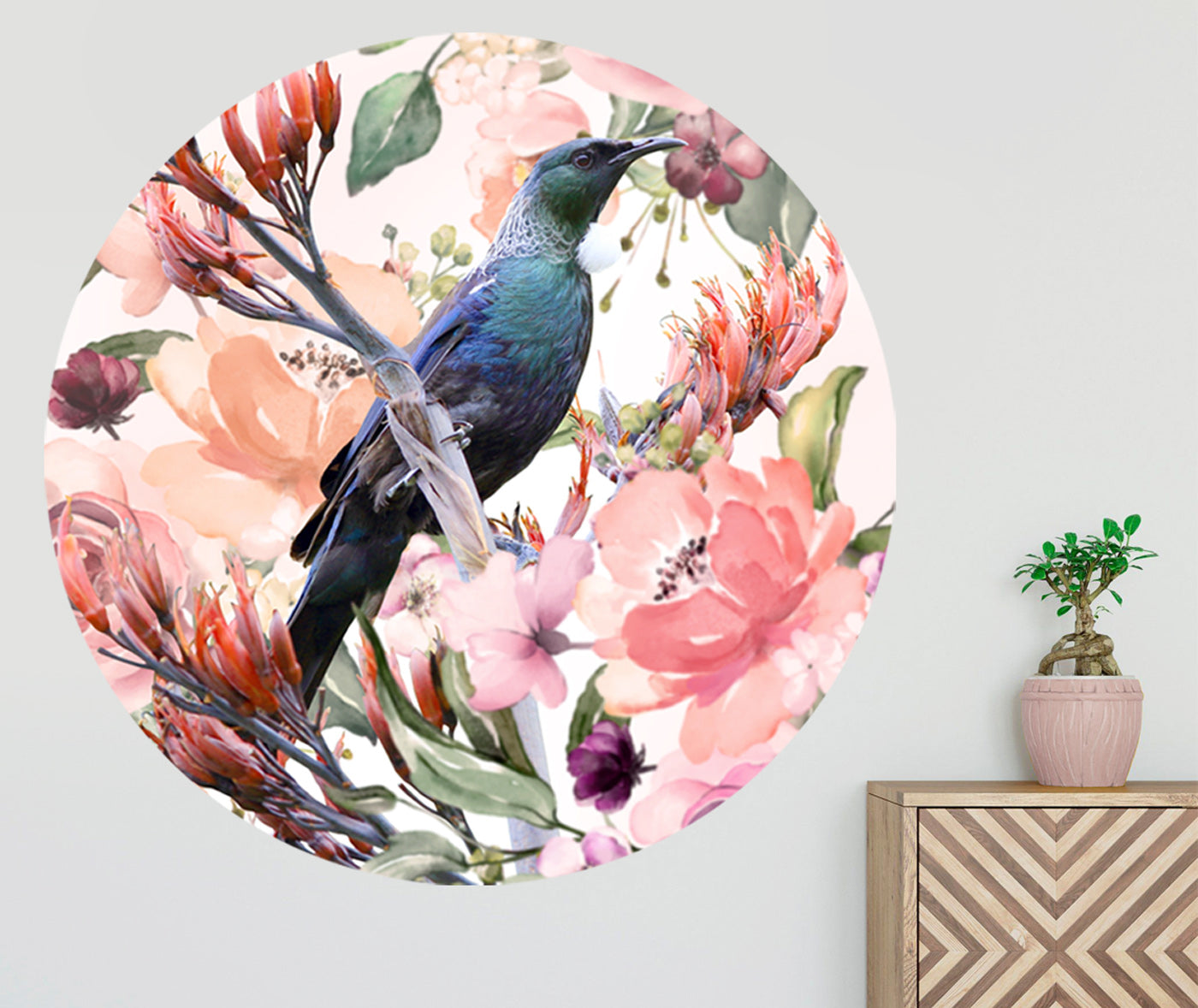 Tui in Light Wonderland Mural Dot Your Decal Shop Wall Decal NZ