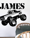Monster Truck With Custom Name Wall Decal