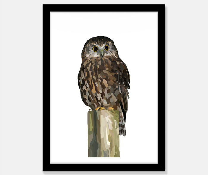 Morepork Art Print Your Decal Shop Wall Decal NZ
