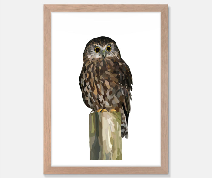 Morepork Art Print Your Decal Shop Wall Decal NZ