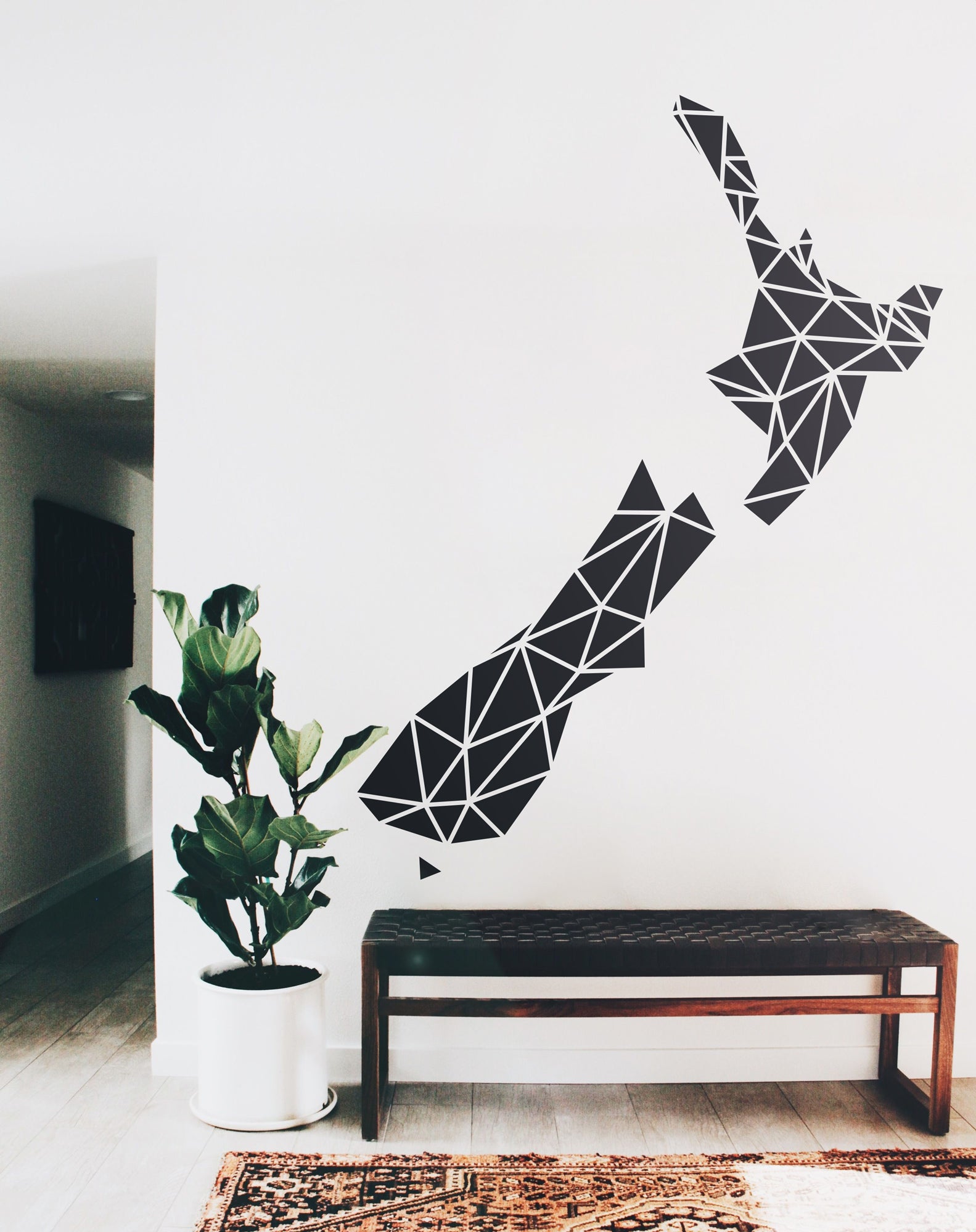NZ Geometric Map Wall Decal Your Decal Shop Wall Decal NZ