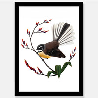 Fantail & Flax Art Print Your Decal Shop Wall Decal NZ