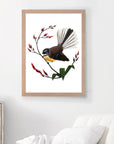 Artistic Series Fantail & Flax Art Print