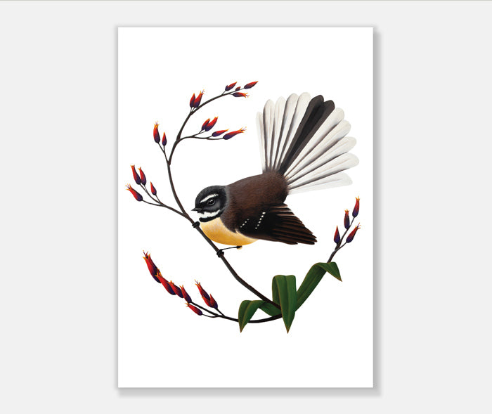 Fantail & Flax Art Print Your Decal Shop Wall Decal NZ