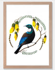 Tui in Kowhai Art Print Your Decal Shop Wall Decal NZ