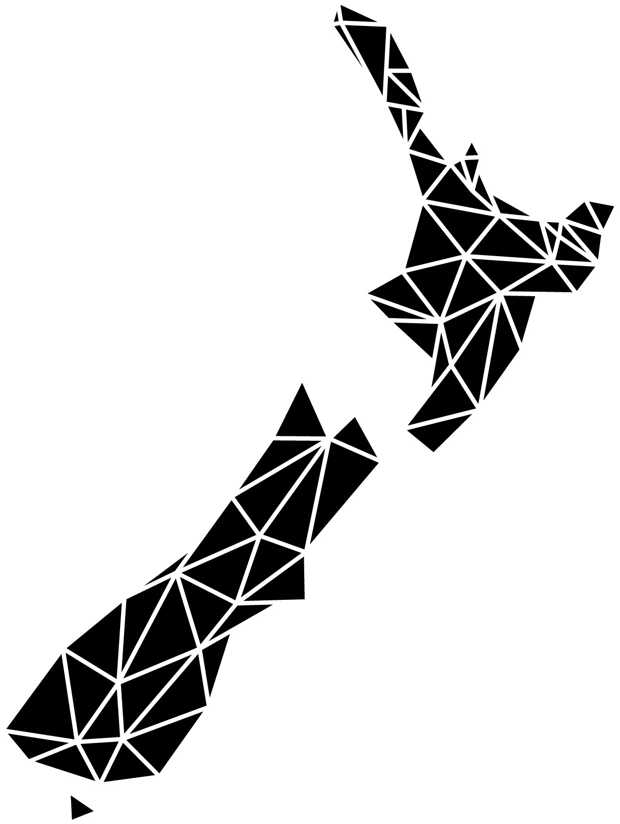 NZ Geometric Map Wall Decal Your Decal Shop Wall Decal NZ