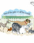 Out of the gate and off for a walk
