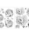 Peonies B&W Wall Decal