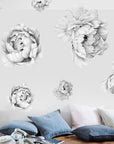 Peonies B&W Wall Decal
