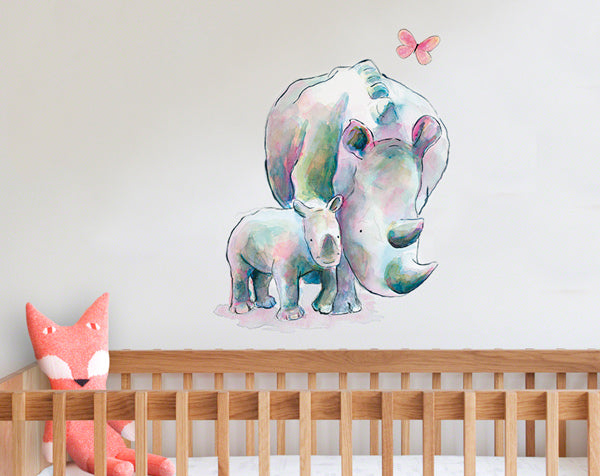 WENDY & TRUDI THE RHINOS Wall Decal Your Decal Shop Wall Decal NZ