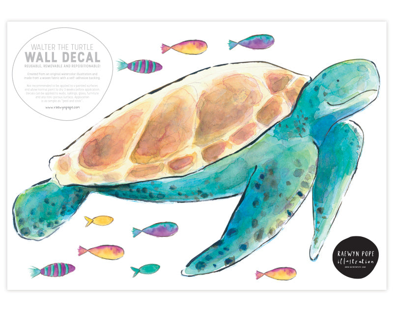 WALTER THE TURTLE Wall Decal Your Decal Shop Wall Decal NZ