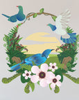 Tui & Kereru Sunset Wall Decal Your Decal Shop Wall Decal NZ