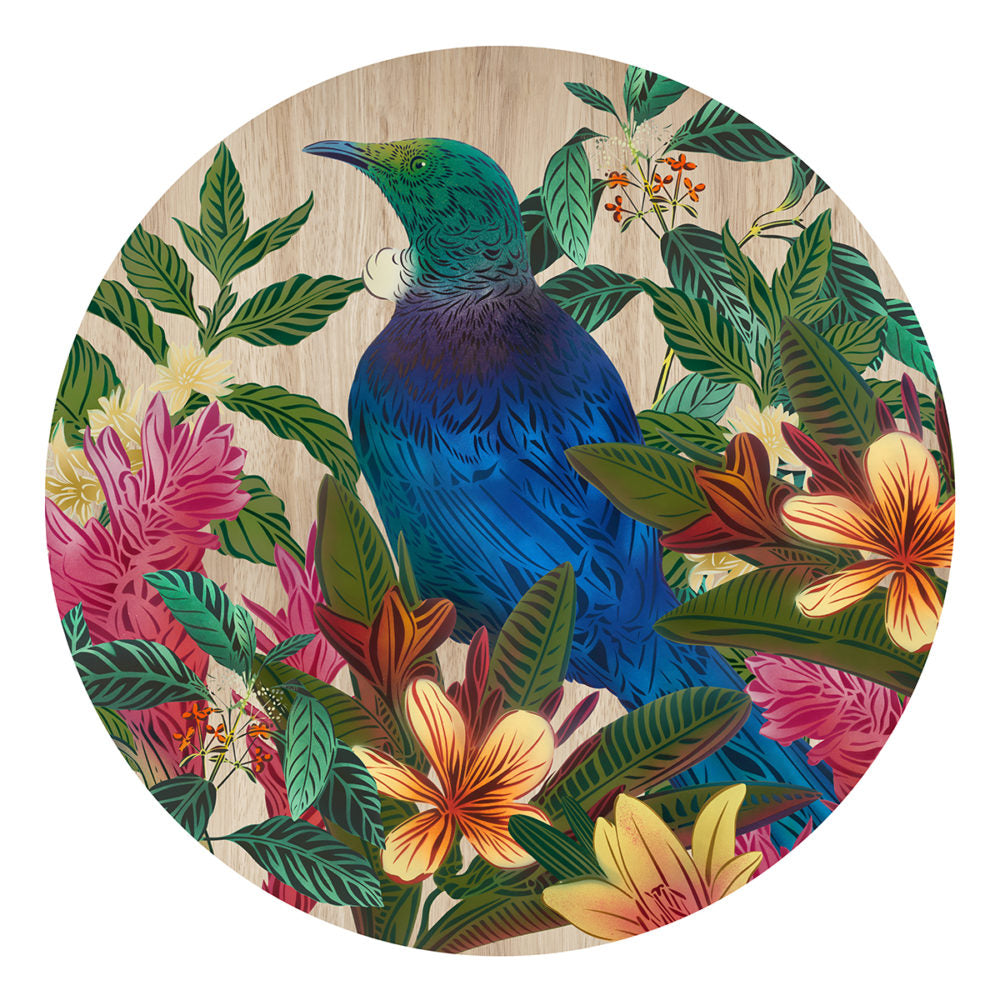 Perched Tui Woodgrain Flox Dot Your Decal Shop Wall Decal NZ