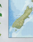Topographic Map of New Zealand Mural Your Decal Shop Wall Decal NZ