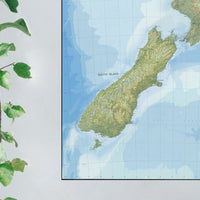 Topographic Map of New Zealand Mural Your Decal Shop Wall Decal NZ