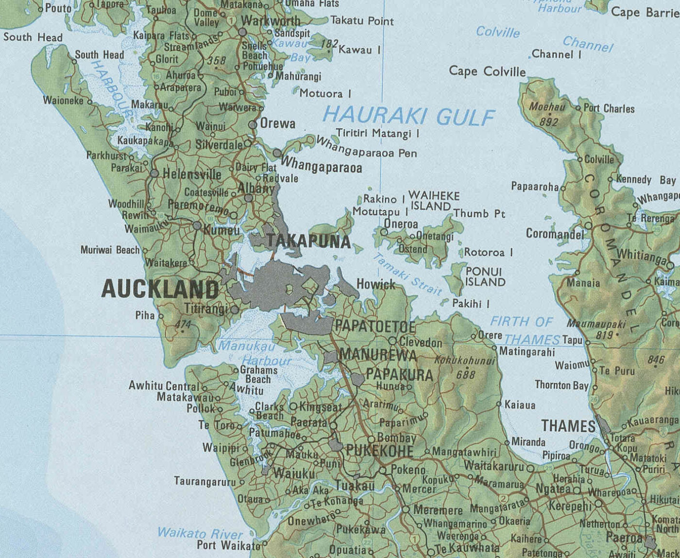 Topographic Map of New Zealand Mural Your Decal Shop Wall Decal NZ