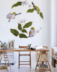 Wax Eyes In Native Clematis Wall Decal Your Decal Shop Wall Decal NZ