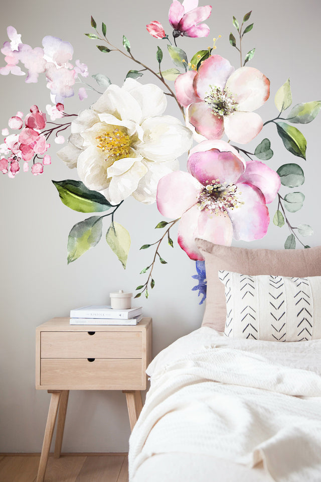 Whimsical Floral Bouquet Wall Decal