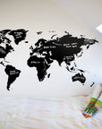 World Map Blackboard Wall Decal Your Decal Shop Wall Decal NZ