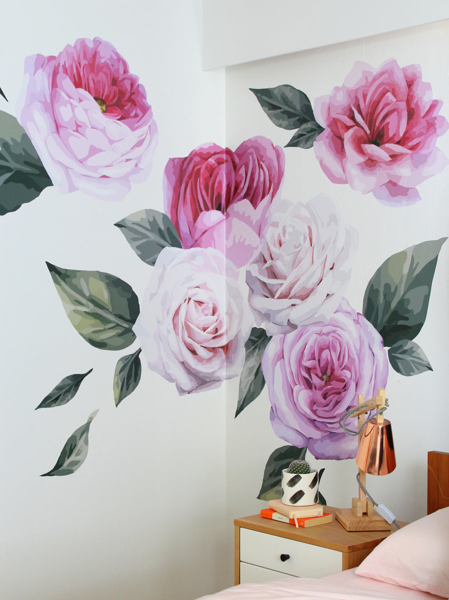 Peonies and Roses Wall Decal Your Decal Shop Wall Decal NZ