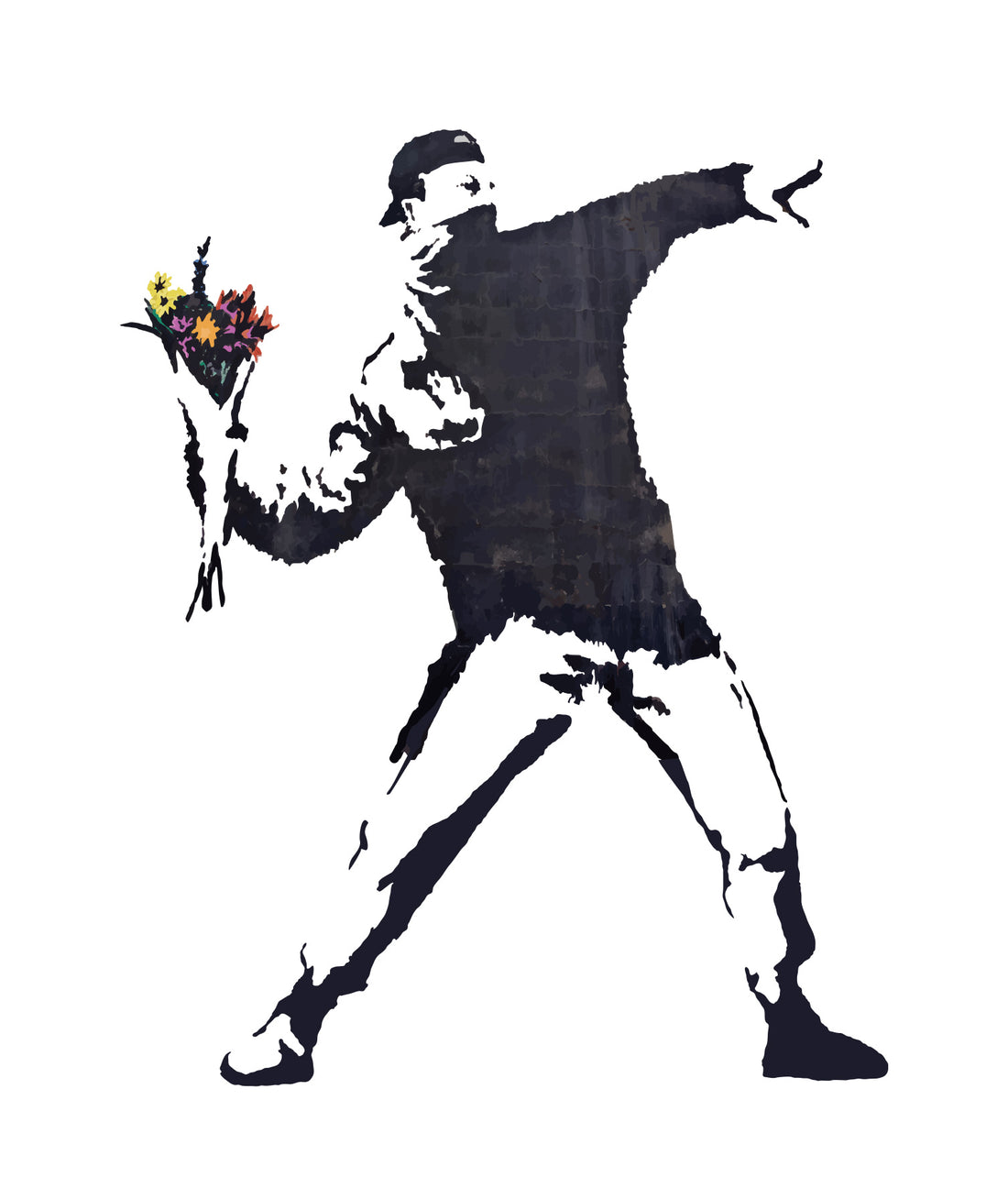 Banksy Flower Thrower Wall Decal