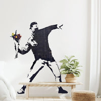 Banksy Flower Thrower Wall Decal