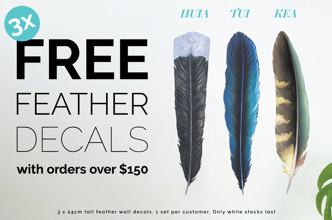 FREE Tui, Huia & Kea feather set