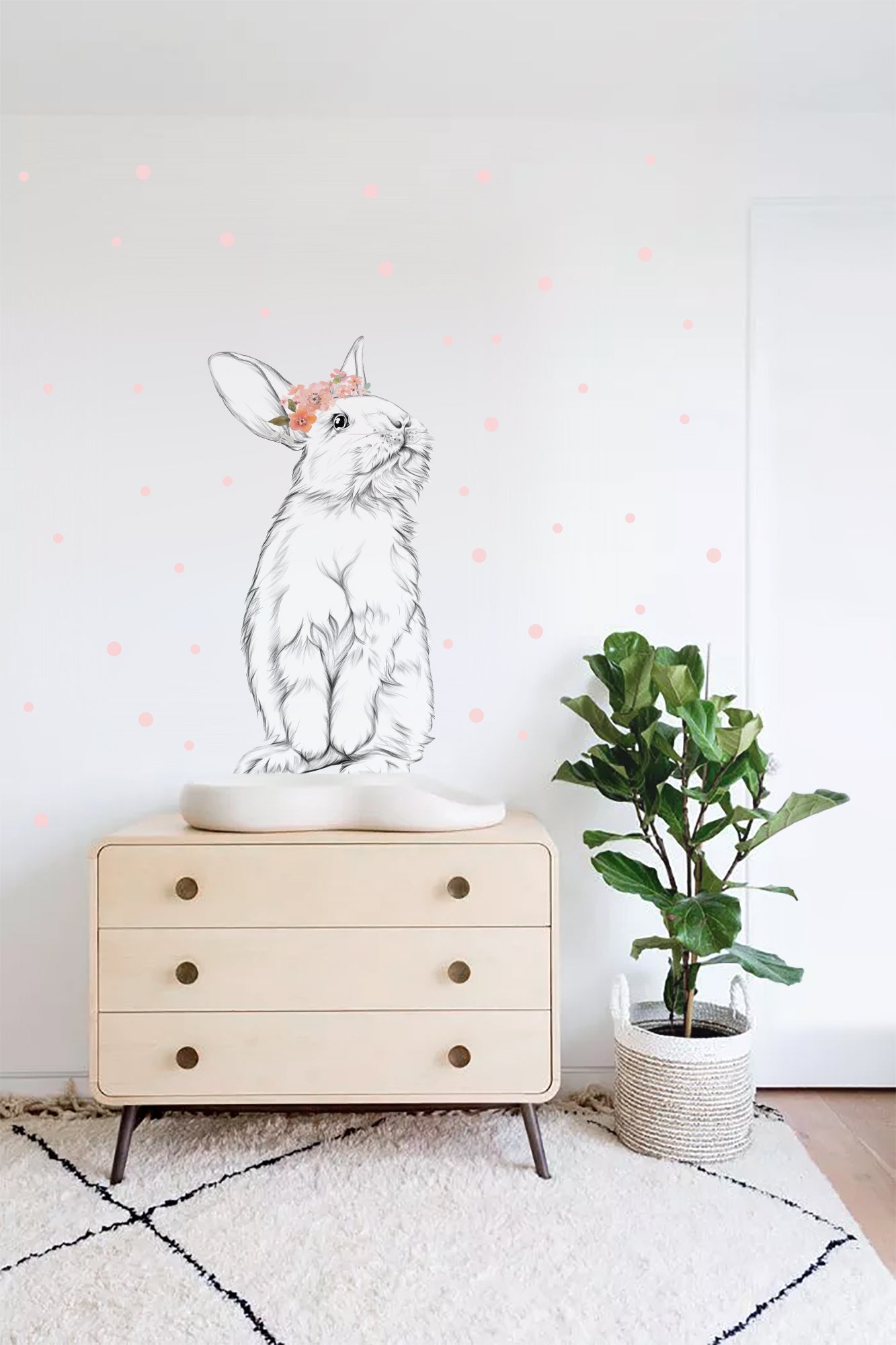 Bunny Polka Dot Wall Decal Your Decal Shop Wall Decal NZ