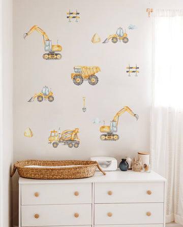 Construction Wall Decal Set