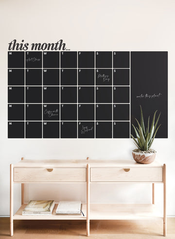 This Month (Days) Blackboard Wall Decal Your Decal Shop Wall Decal NZ