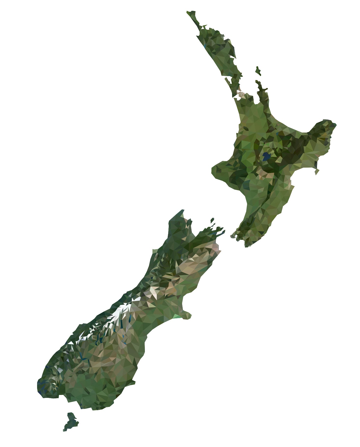 Geometric Map of NZ Wall Decal Your Decal Shop Wall Decal NZ