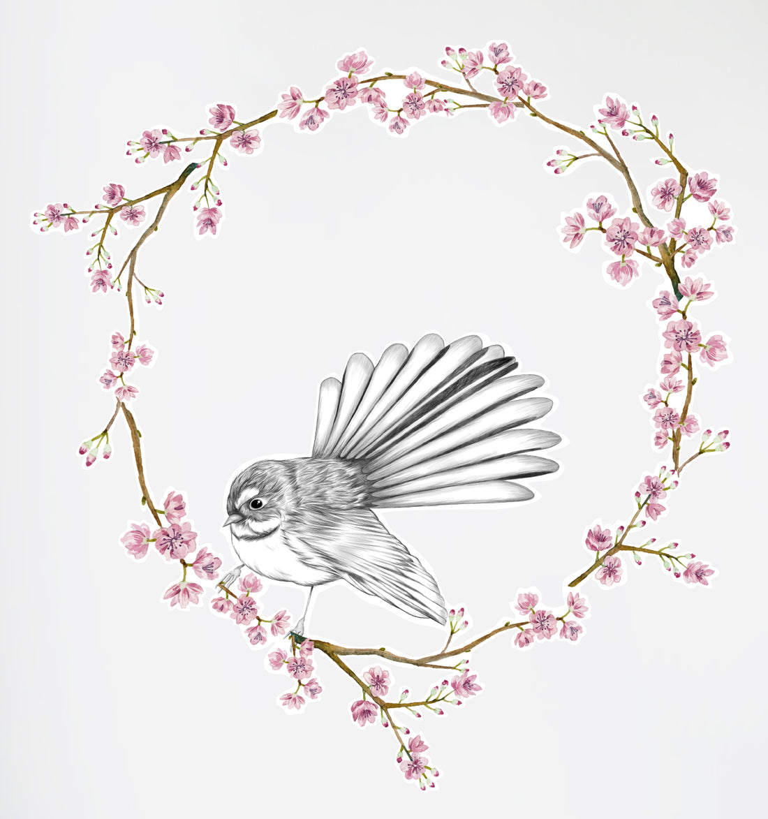 Fantail Wreath Wall Decal Your Decal Shop Wall Decal NZ