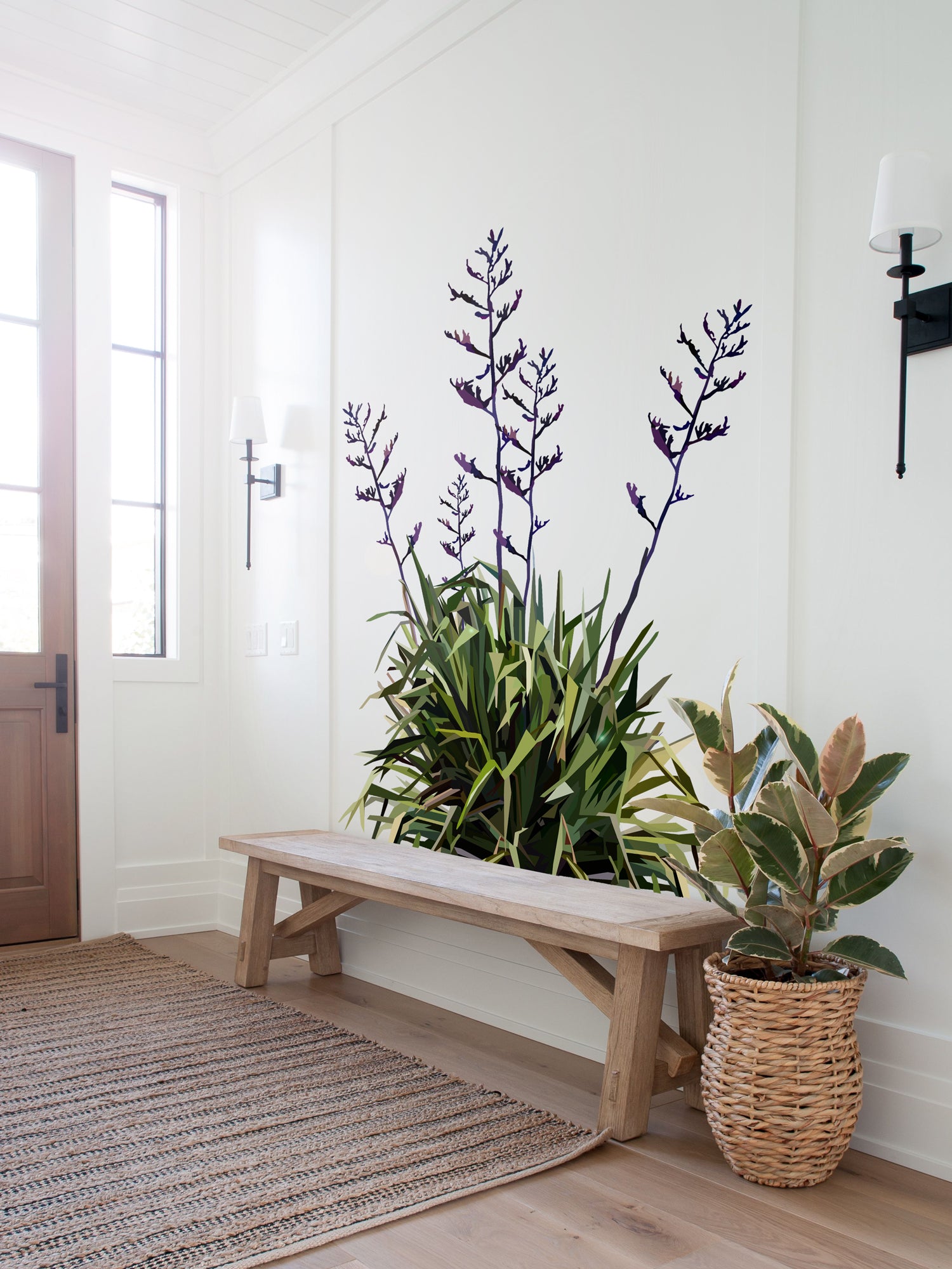 Geometric Flax Wall Decal Your Decal Shop Wall Decal NZ