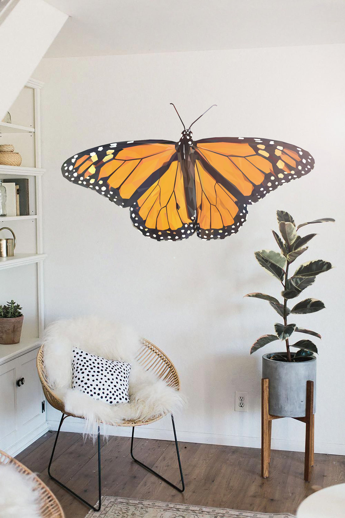 Geometric Monarch Butterfly Wall Decal Your Decal Shop Wall Decal NZ