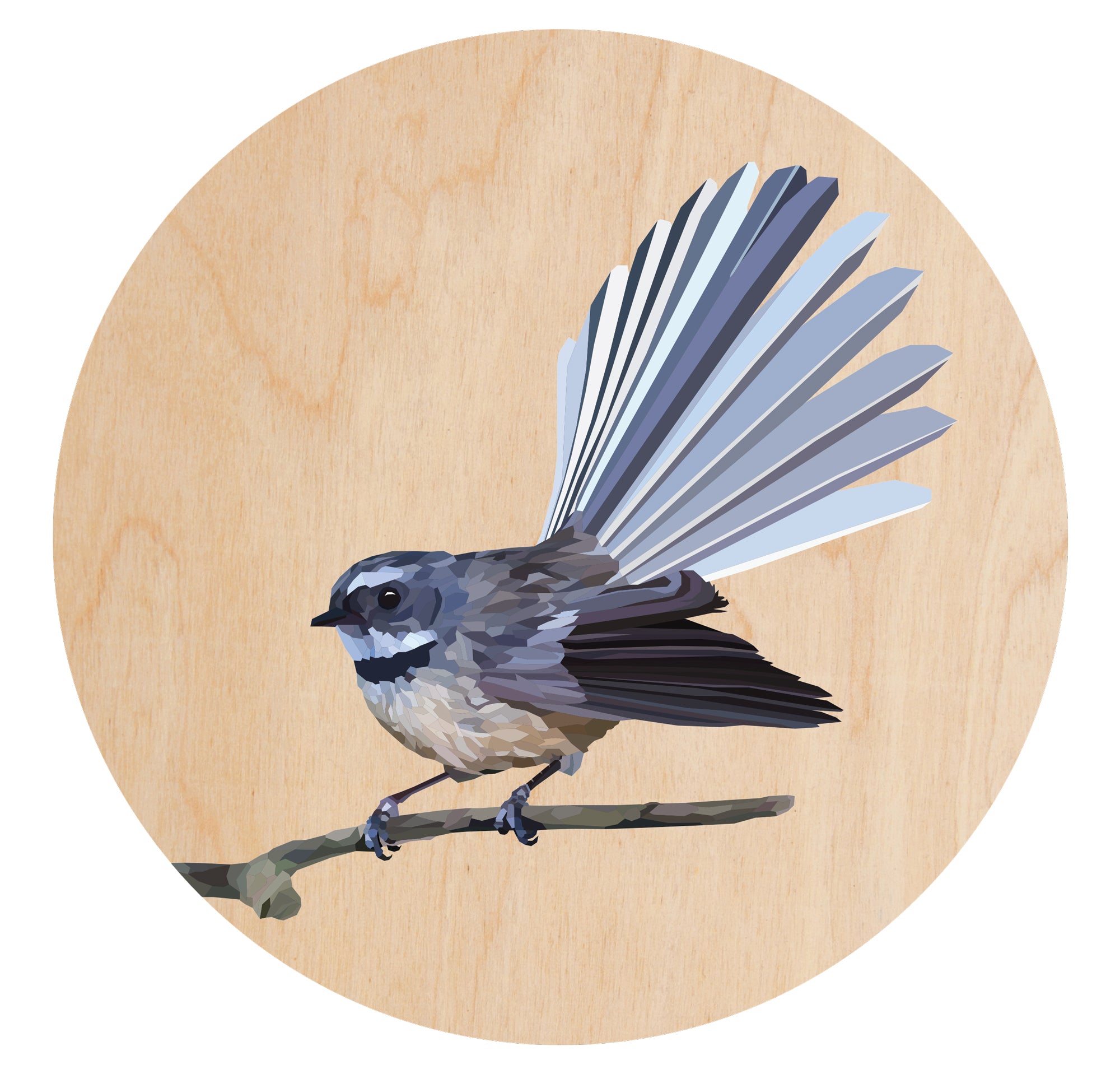 Geometric Fantail Mural Dot Your Decal Shop Wall Decal NZ
