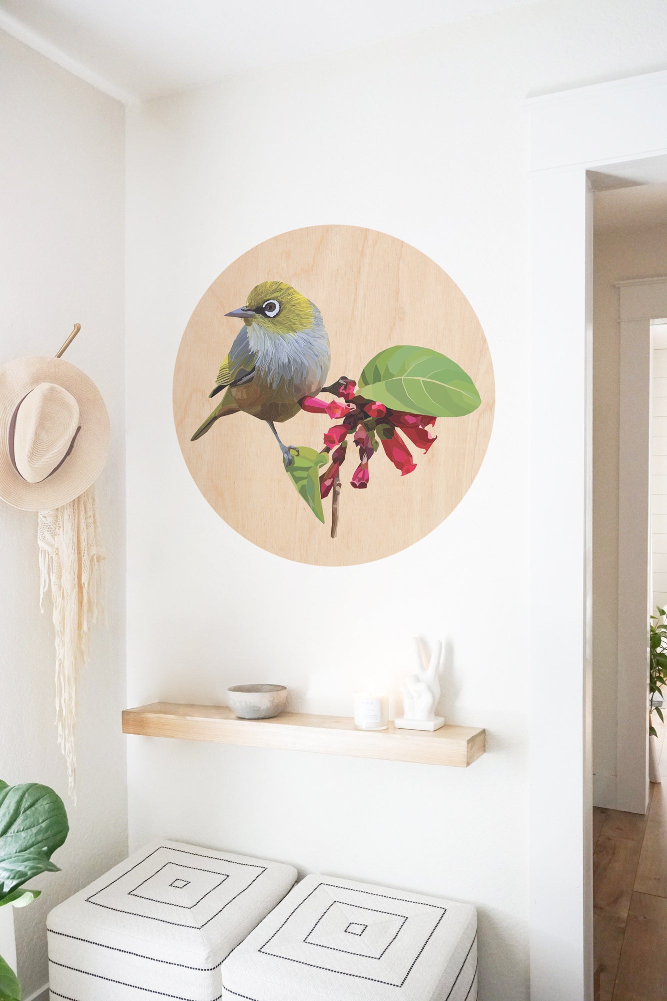 Geometric Silvereye Wall Spot Your Decal Shop Wall Decal NZ