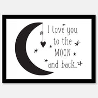 Moon and back Art Print Your Decal Shop Wall Decal NZ