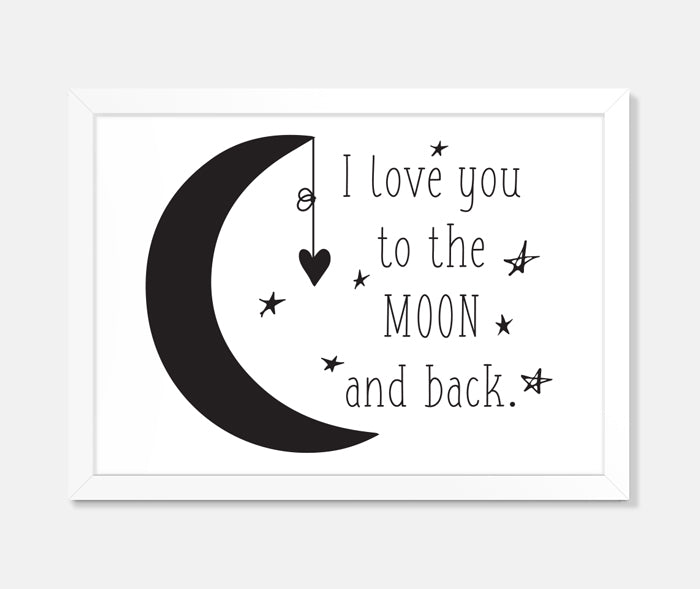 Moon and back Art Print Your Decal Shop Wall Decal NZ