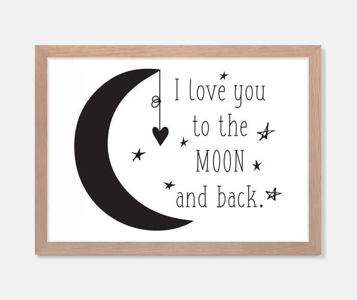 Moon and back Art Print Your Decal Shop Wall Decal NZ