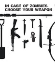 IN CASE OF ZOMBIES Wall Decal