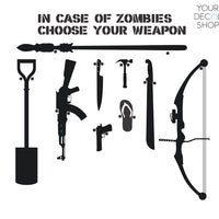 IN CASE OF ZOMBIES Wall Decal