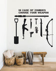 IN CASE OF ZOMBIES Wall Decal