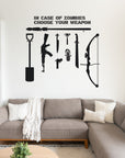 IN CASE OF ZOMBIES Wall Decal