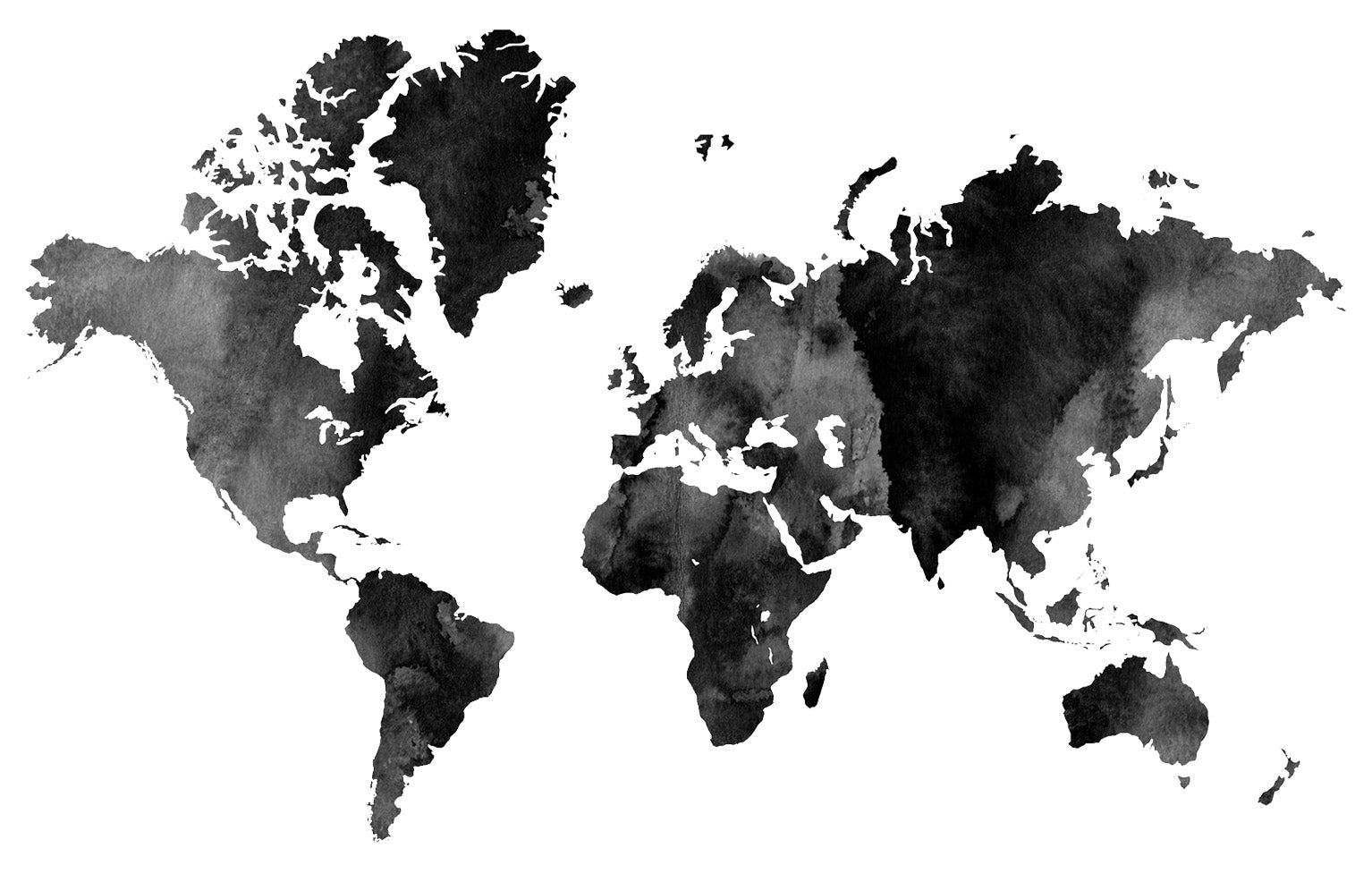 World Map Ink Wall Decal Your Decal Shop Wall Decal NZ