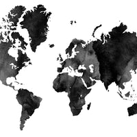 World Map Ink Wall Decal Your Decal Shop Wall Decal NZ