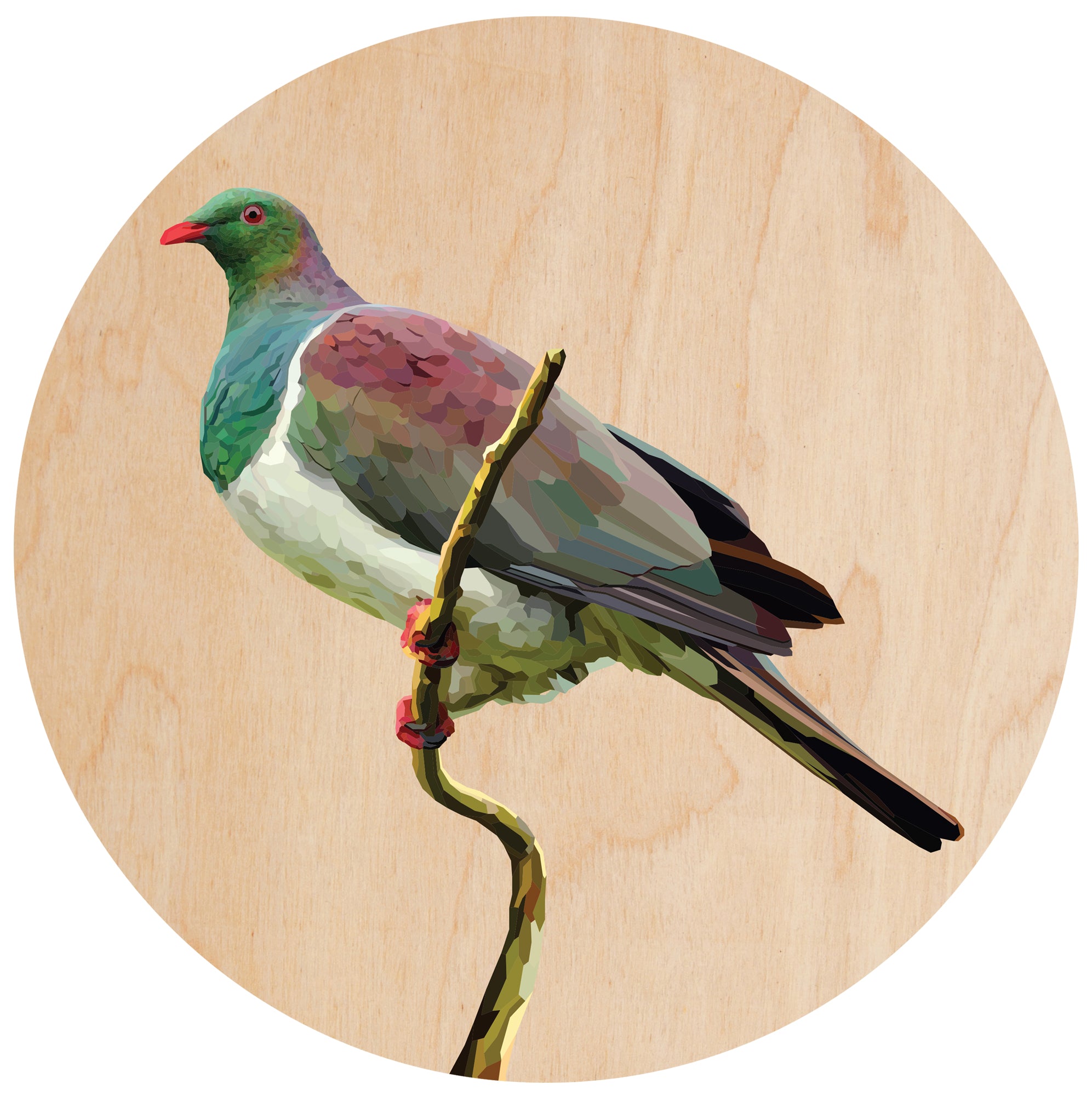 Geometric Kereru Mural Dot Your Decal Shop Wall Decal NZ
