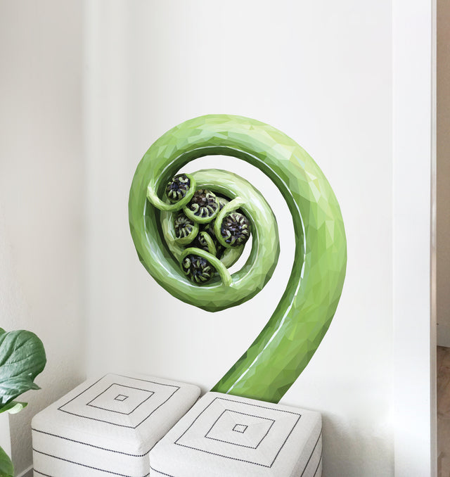 Geometric Koru Wall Decal